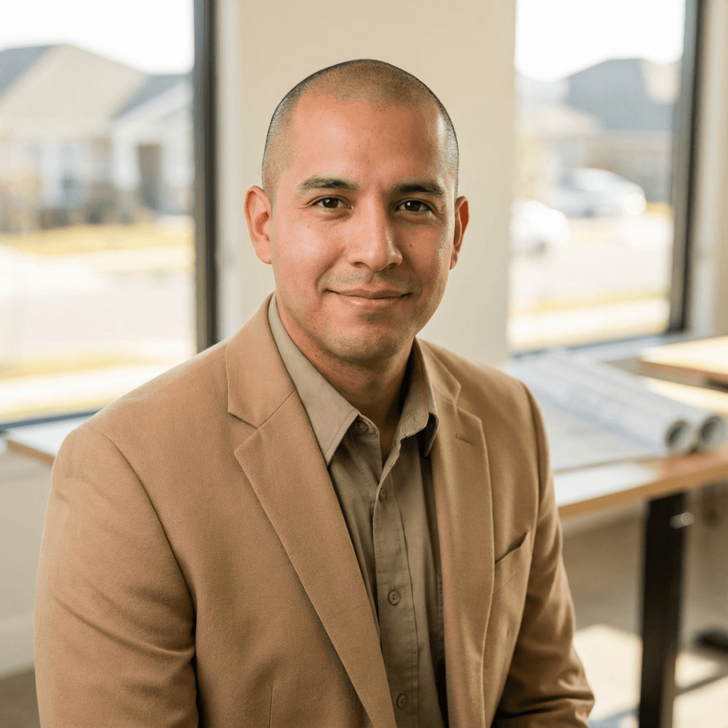 Daniel Reyes standing in a bright kitchen with a relaxed smile